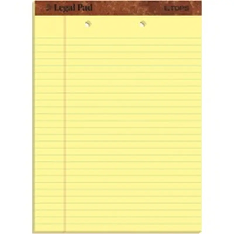 TOPS 2-Hole Top Punched Legal Pad