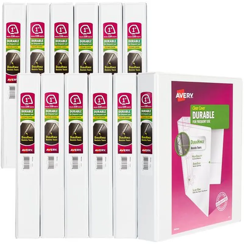 BINDER,DURVW,1"SLT,12,WH