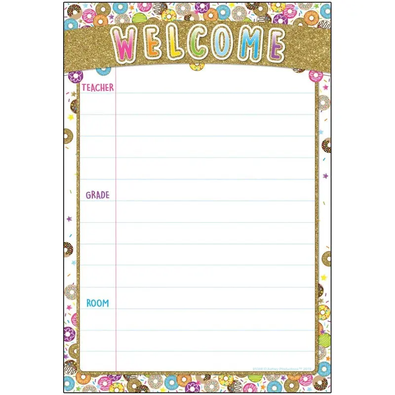 Ashley Smart PolyChart, Donutfetti Welcome, 13" X 19" (ASH91068)