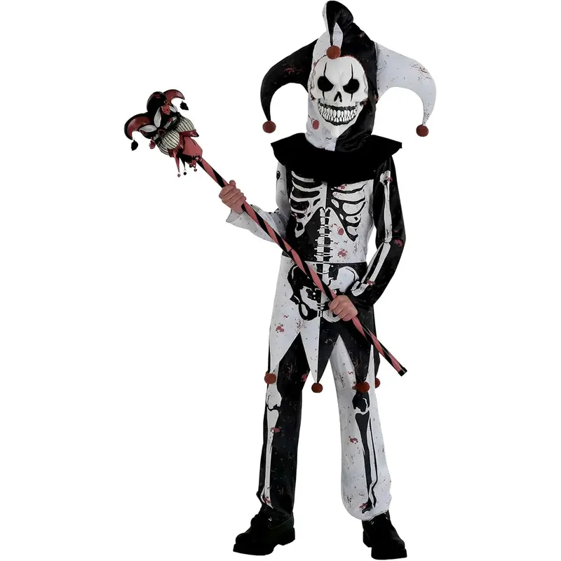 Amscan Menacing Jester Costume, Child Large 12-14 (8409653)