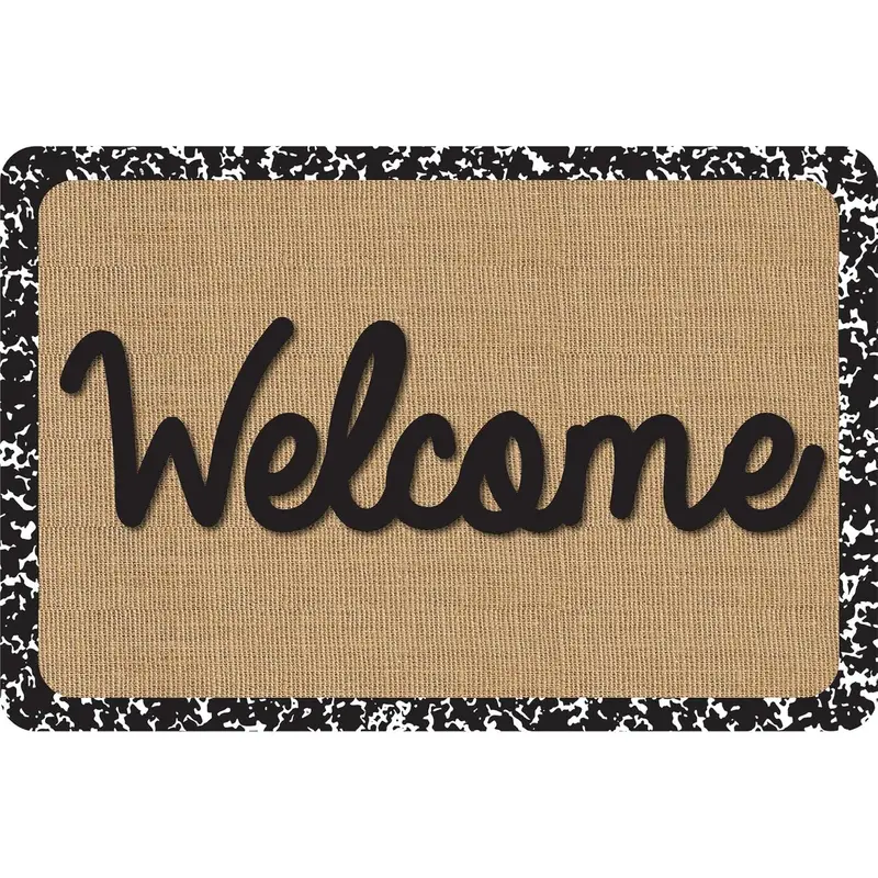 Ashley Productions Burlap Composition Welcome Mat, 15.5" x 23.5" (ASH 91552)