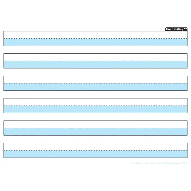 Ashley Smart Poly Dry Erase Mat 1" Handwriting Blue, 13" X 9.5" (ASH95315)