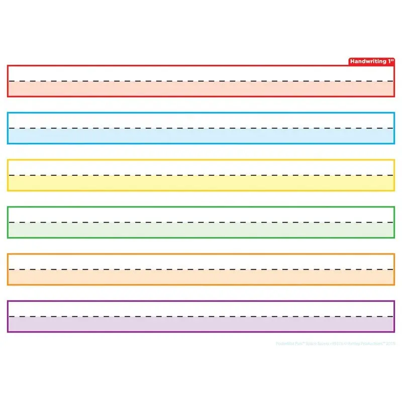 Ashley Smart Poly Dry Erase Mat 1" Handwriting Highlighted 13" X 9.5" (ASH95316)