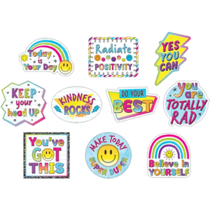 Teacher Created Brights 4Ever Positive Sayings Accents, 30 Pieces (TCR 6933)
