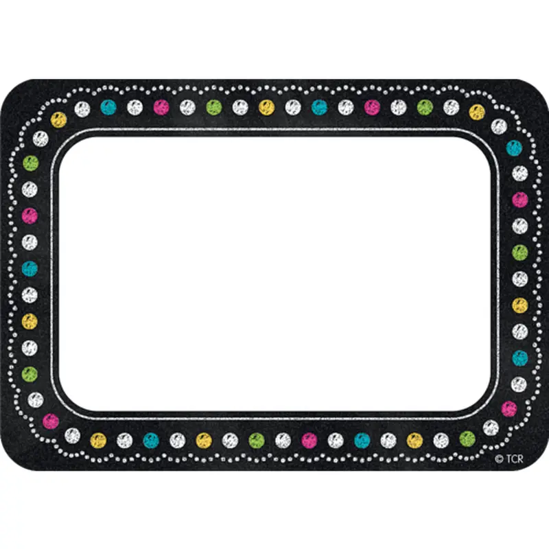 Teacher Created Chalkboard Brights Name Tags/Labels, 3" x 2" (TCR 5623)