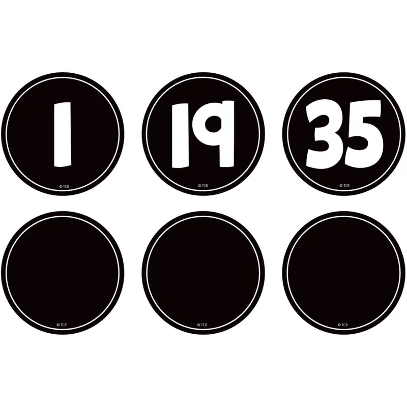 Teacher Created Black and White Numbers Magnetic Accents, 2'' (TCR 77589)
