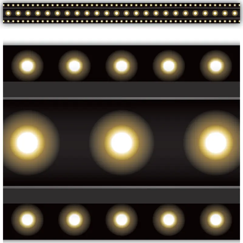 Teacher Created Black Marquee Straight Border Trim (TCR5613)
