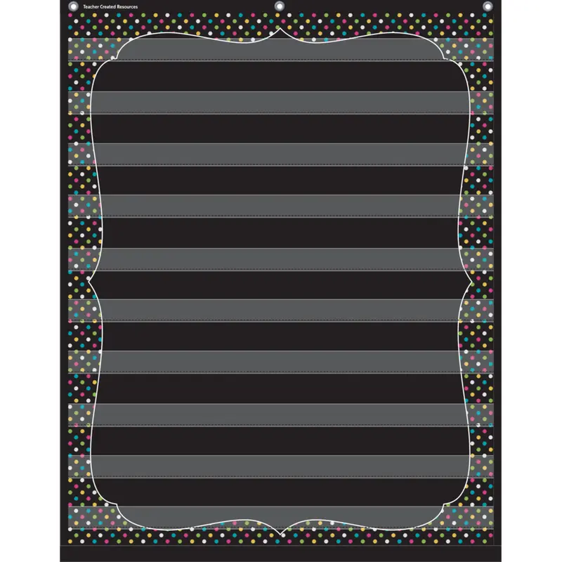 Teacher Created Chalkboard Brights 10 Pocket Chart (TCR 20746)