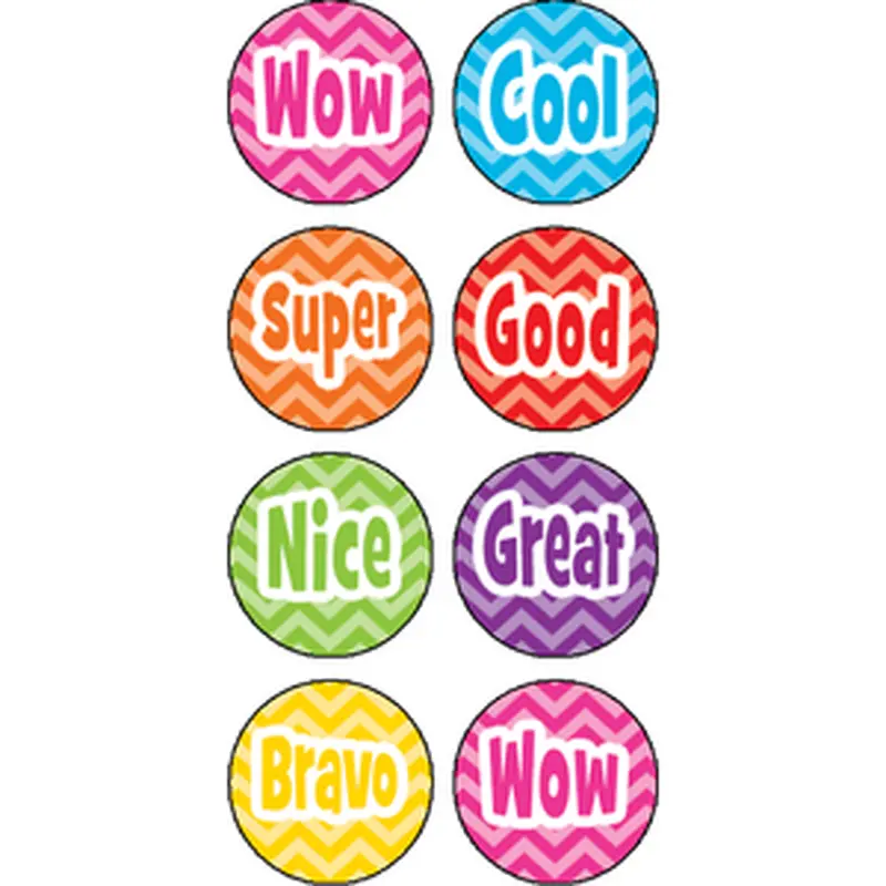 Teacher Created Chevron Mini Stickers (TCR 5531)