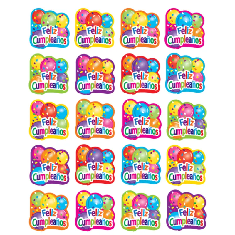 Teacher Created Feliz Cumpleanos Stickers (TCR8584)