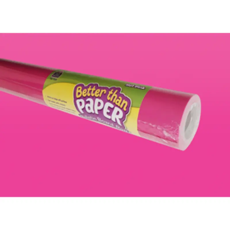 Teacher Created Hot Pink Better Than Paper Bulletin Board Roll, 4' x 12' (TCR 77372)
