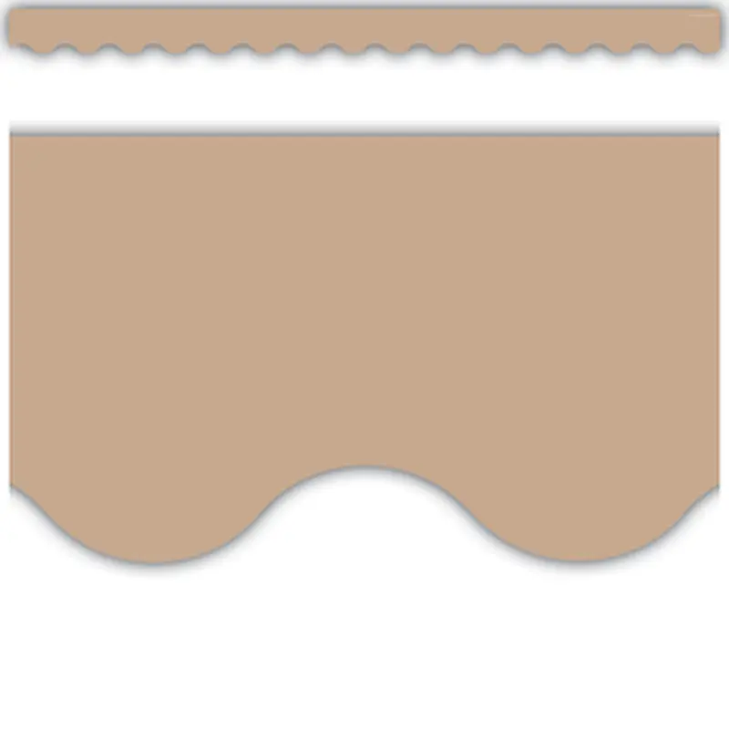 Teacher Created Light Brown Scalloped Border Trim (TCR 7129)
