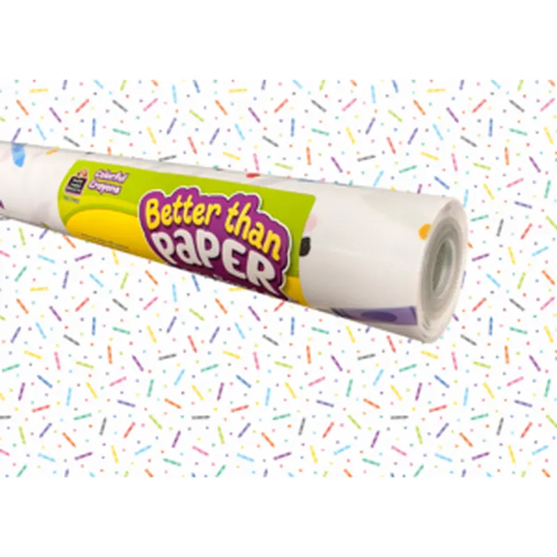 Teacher Created Colorful Crayons Better Than Paper Bulletin Board Roll, 4' x 12' (TCR 77901)