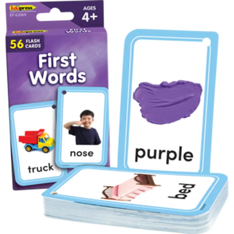 Teacher Created First Words Flash Cards, 3" x 5", 56 Cards (EP 62069)