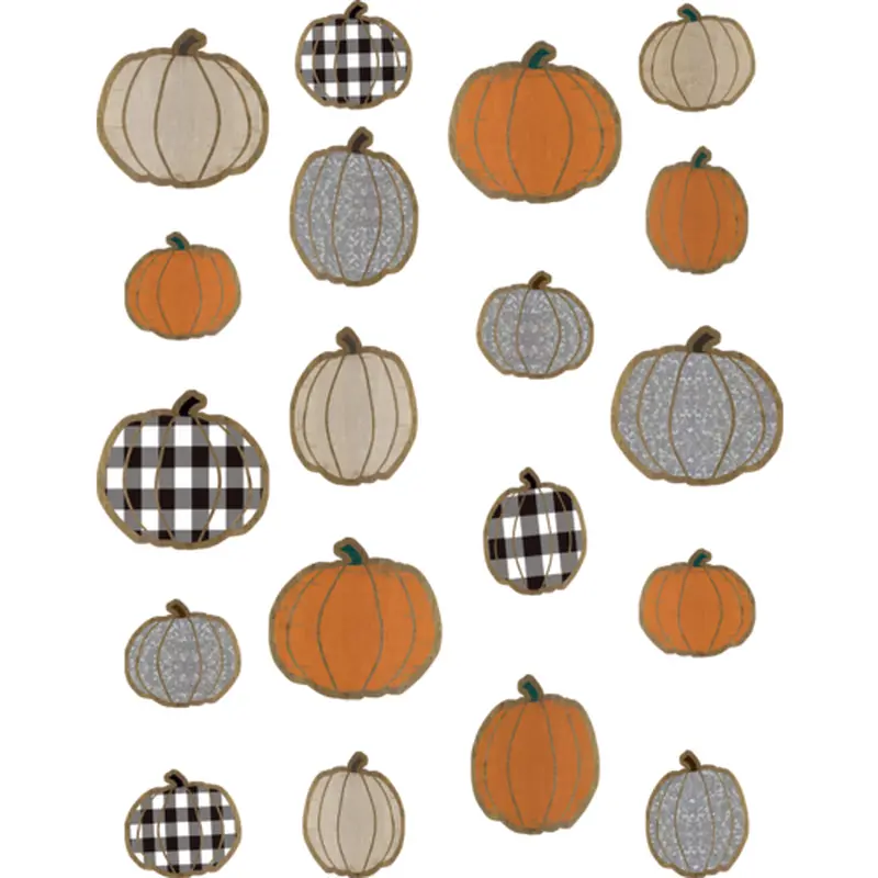 Teacher Created Home Sweet Classroom Pumpkins Accents, Assorted Sizes, 57 Pack (TCR 8553)