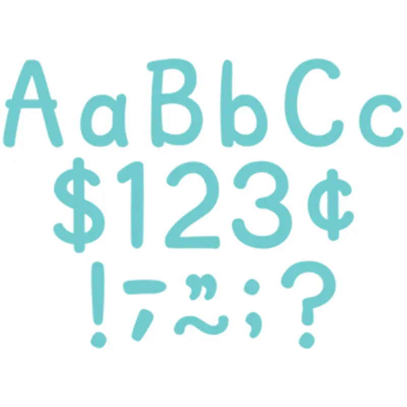 Teacher Created Light Turquoise 4" Modern Classic Letters Combo Pack, 230 Pieces (TCR 9151)