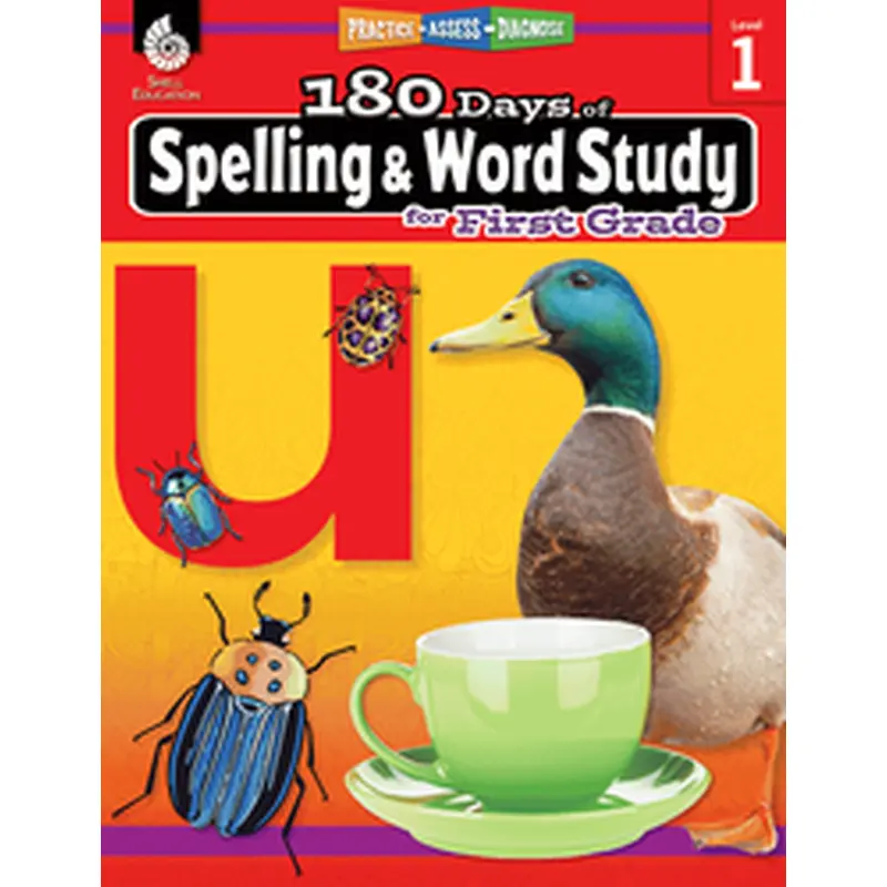 Teacher Created Materials 180 Days of Spelling & Word Study for First Grade (SEP 28629)