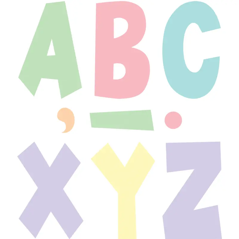 Teacher Created Pastel Pop 7" Fun Font Letters,120 Pieces (TCR 70105)