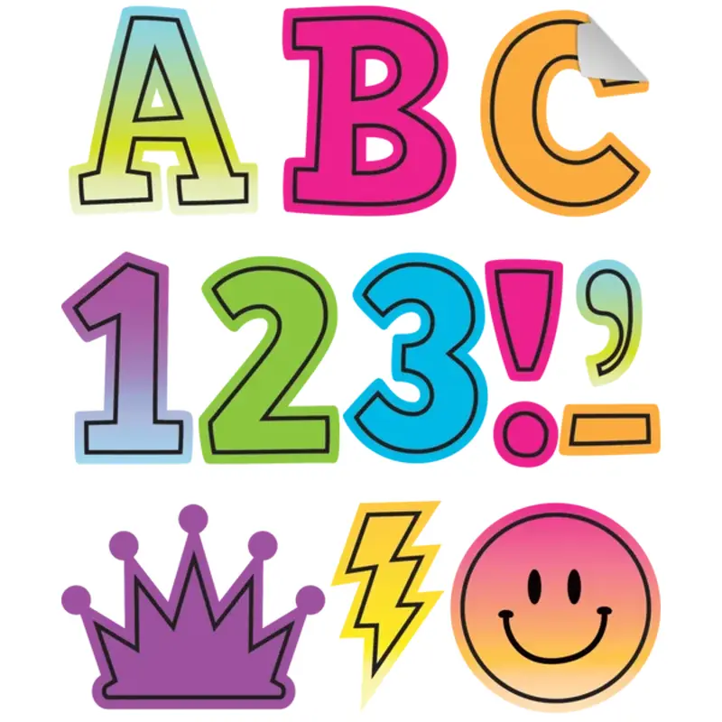 Teacher Created Resources Brights 4Ever 2" Bold Block Self-Adhesive Letters, Uppercase (TCR 9650)