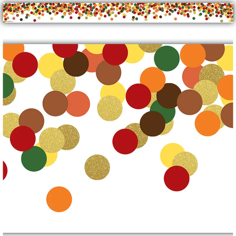 Teacher Created Resources Confetti Fall Straight Border Trim (8459)