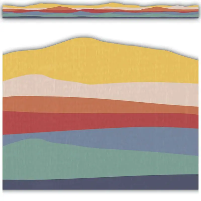 Teacher Created Resources Moving Mountains Road Trip On the Horizon Die-Cut Border Trim (TCR 9230)
