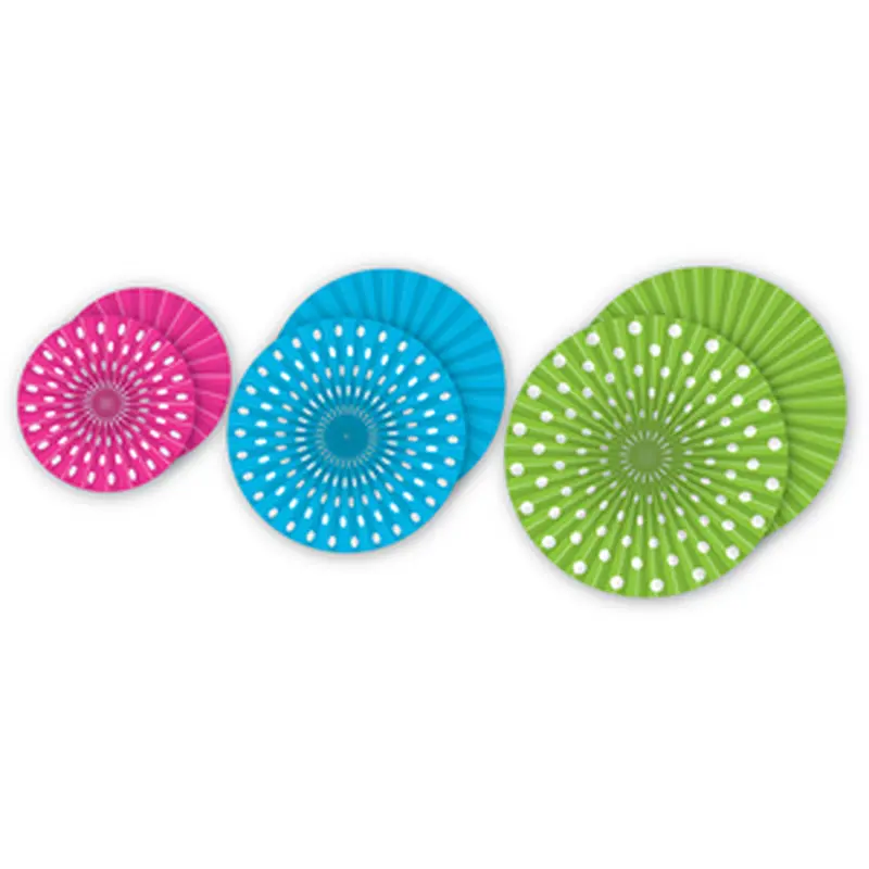 Teacher Created Polka Dots Hanging Paper Fans (TCR77105)