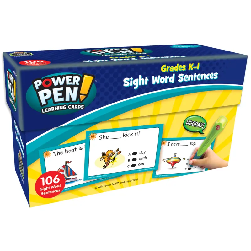 Teacher Created Power Pen Learning Book SIGHT WORD SENTENCES Grades K-1 (6857)