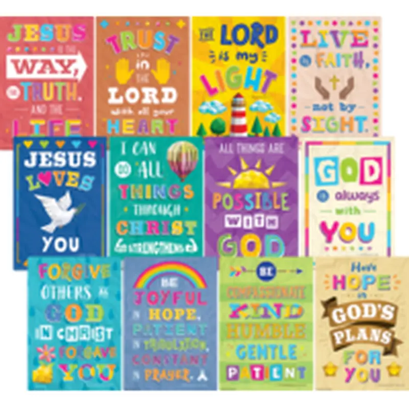 Teacher Created Resources Bible Verses Small Poster Pack (TCR 7072)