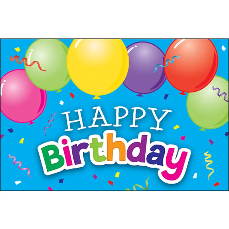 Teacher Created Resources Happy Birthday Balloons Postcards (TCR2141)