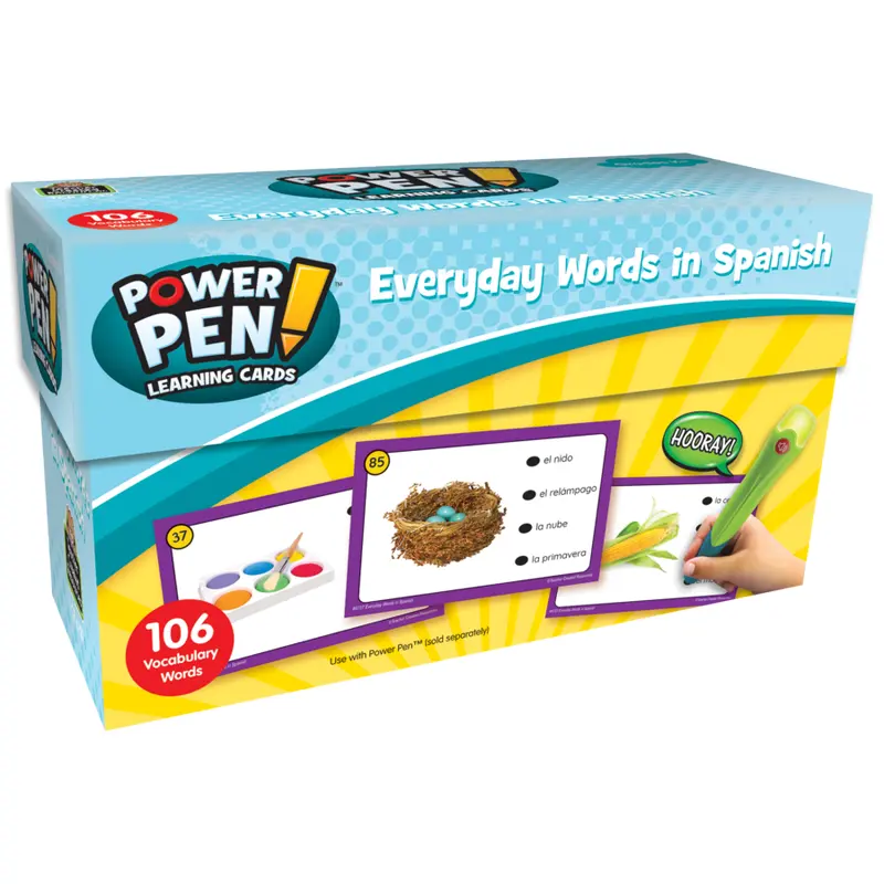 Teacher Created Resources Power Pen Learning Cards Everyday Words in Spanish (TCR 6727)