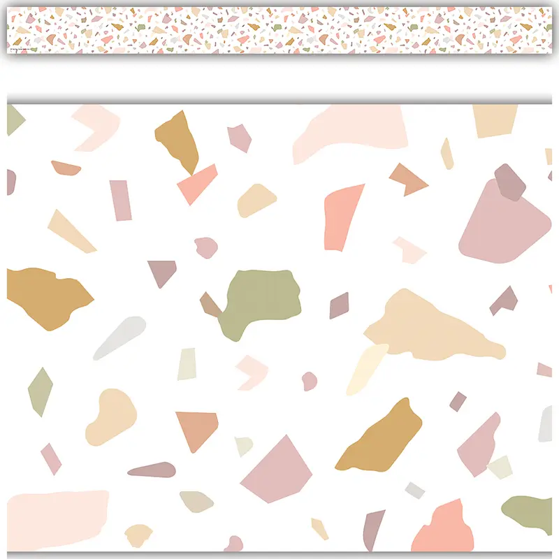 Teacher Created Resources Terrazzo Tones Straight Border Trim (TCR 7211)