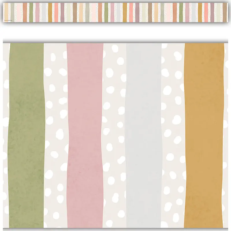 Teacher Created Resources Terrazzo Tones Stripes Straight Border Trim (TCR 7212)