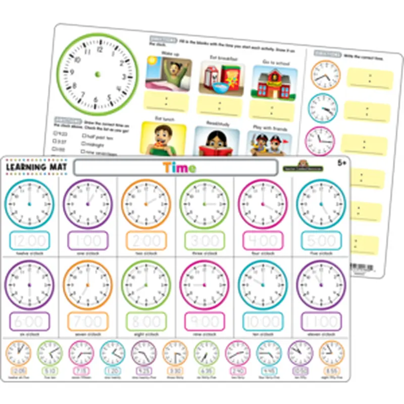 Teacher Created Time Learning Mat (TCR21023)