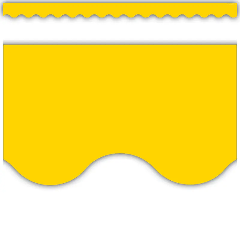 Teacher Created Yellow Gold Scalloped Border Trim (TCR 4599)