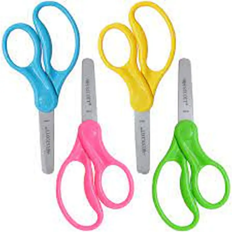Westcott Left Handed Kids Scissors, 5", Blunt, Hard Handle (13594)Green