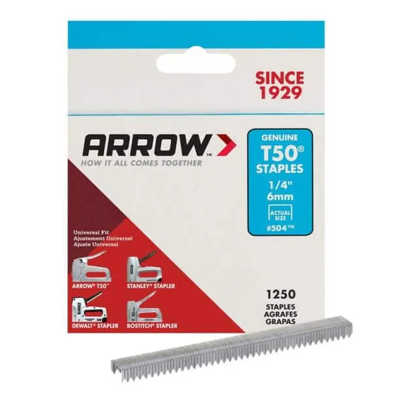 ARROW STAPLES: T-50 1/4"
