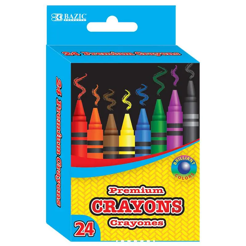 BAZIC 24 COLOR PREMIUM CRAYONS