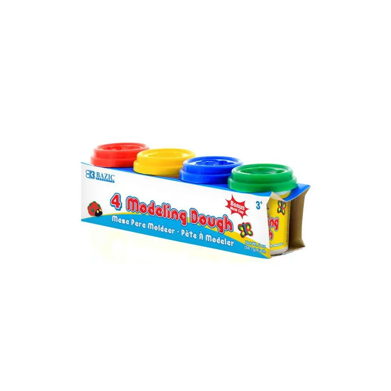 BAZIC 2oz MULTI COLOR MODELING DOUGH (4/PACK)