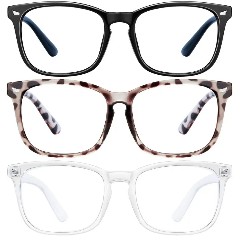BLUE LIGHT BLOCKING GLASSES COMPUTER GAME GLASSES SQUARE EYEGLASSES FRAME