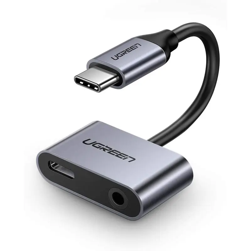 UGREEN 2 PORTS USB-C HUB   3.5MM AUDIO
