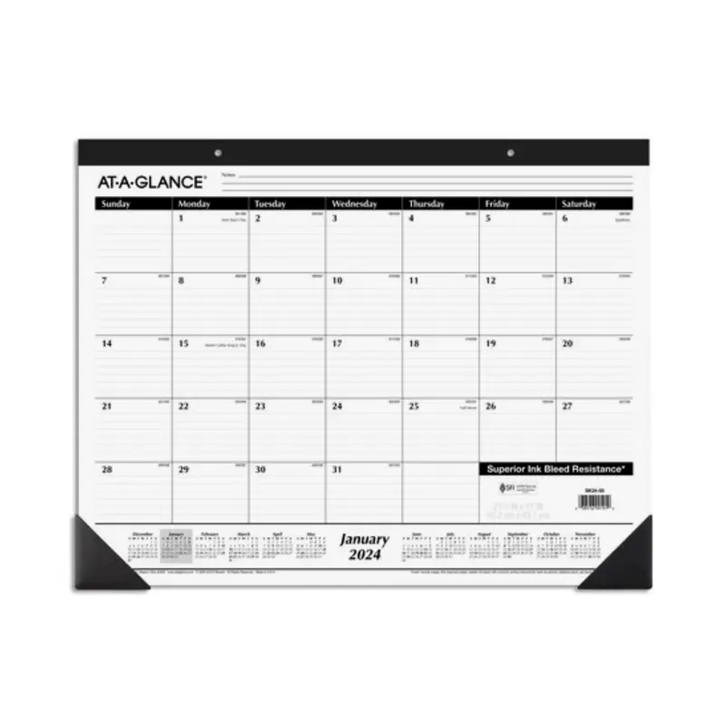 AT-A-GLANCE 2025 Monthly Desk Pad Calendar (21 3/4" x 17)