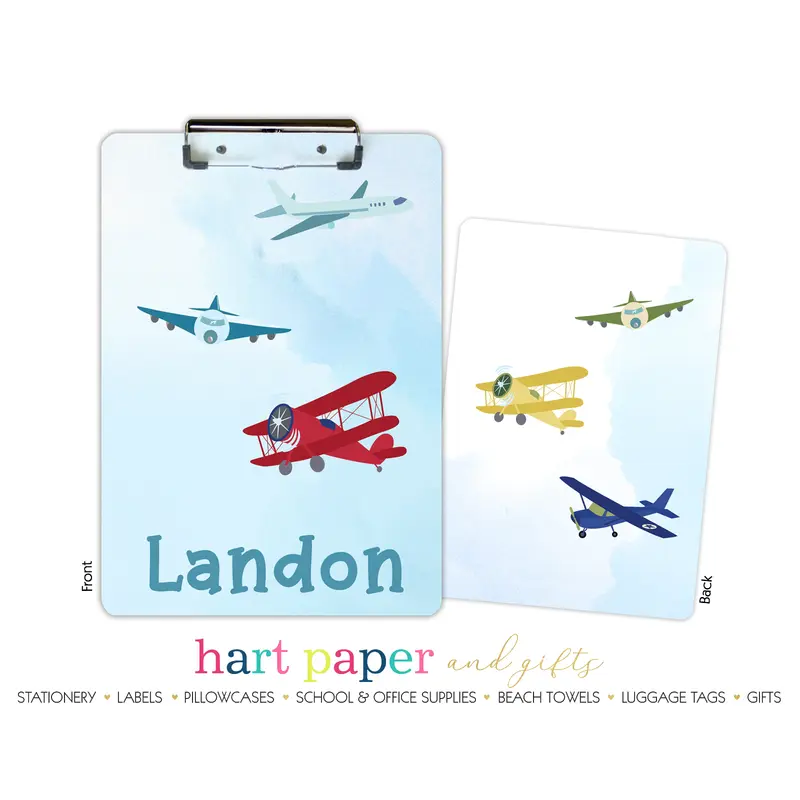 Airplane Personalized Custom Clipboard  School Office Supplies2 Sided Clipboard - Printing on Both Sides