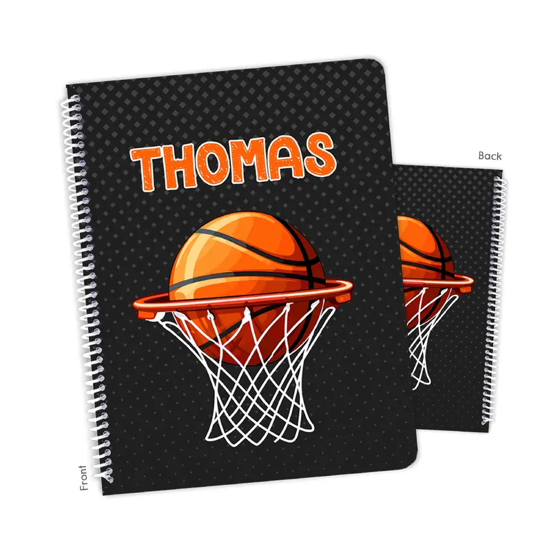 Basketball Sports Personalized Custom Notebook or Sketchbook  School Office SuppliesNotebook (wide ruled, lined pages)