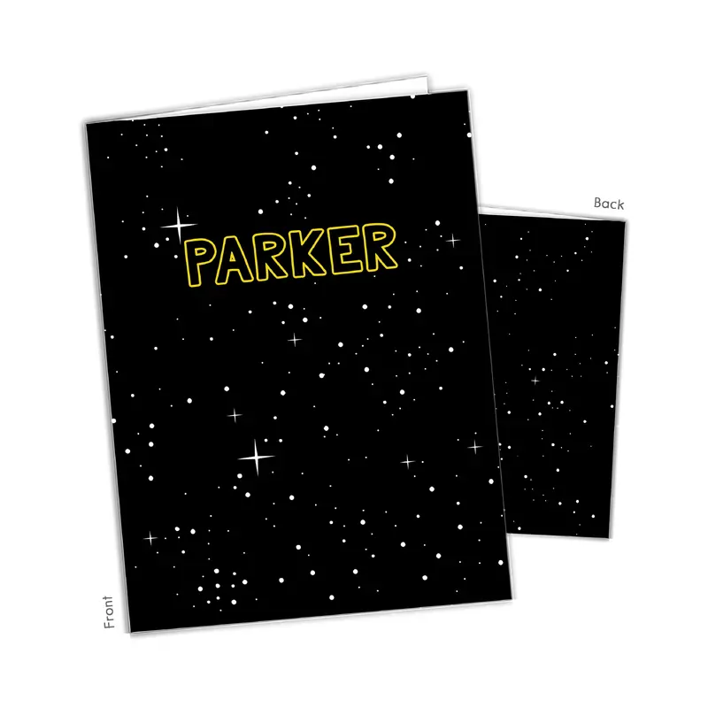 Stars Galaxy Personalized Custom 2-Pocket Folder  School Office Supplies1 - 2Pocket Folder