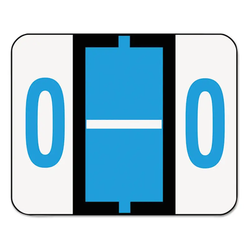A-z Color-coded End Tab Filing Labels, O, 1 X 1.25, White, 500/roll
