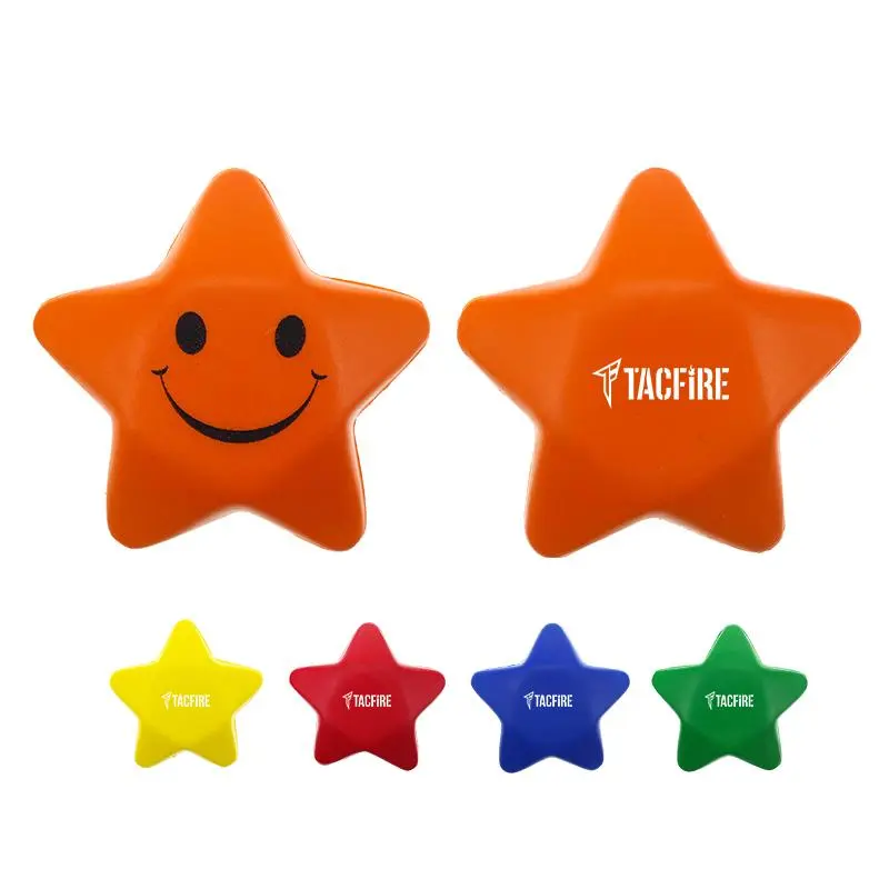 10 Smiley Five-Pointed Star Pressure Balls1000 