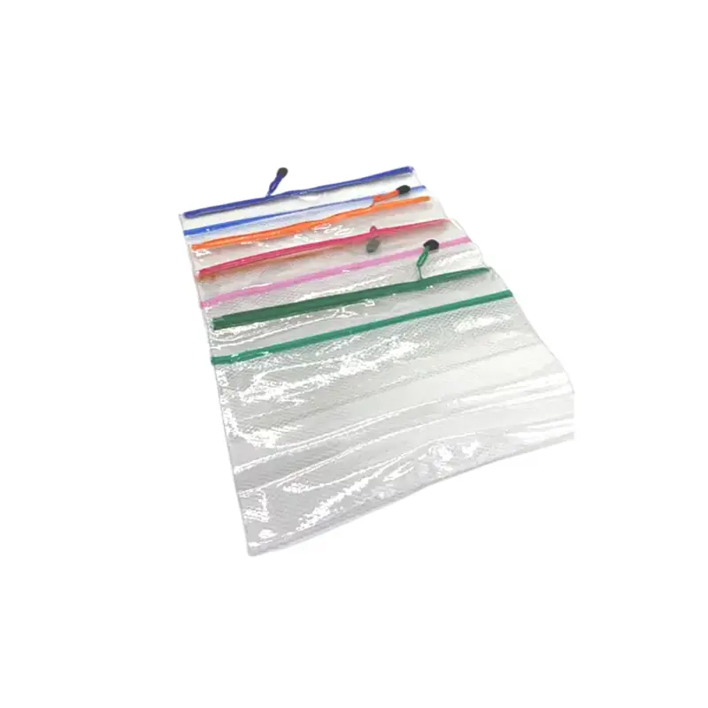 A4 Zipper Transparent PVC CaseAssorted