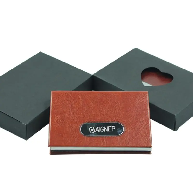 Stainless Steel Business Name Card Flip-Open Holder With Rounded Metal Plate On Cover1000 