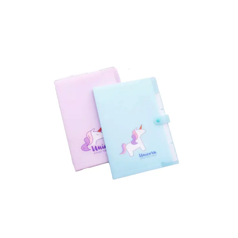 Unicorn Design File Case with ButtonAssorted