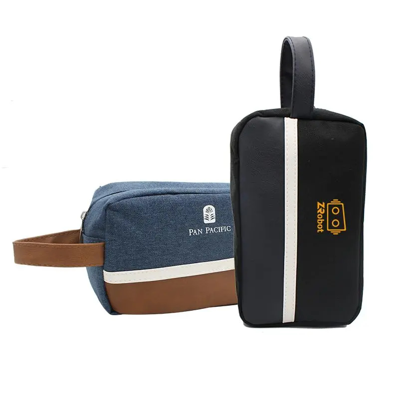 Zippered Toiletry Bag In Blue Or Black500 